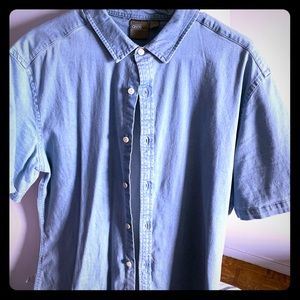 ASOS blue denim XL short sleeve button down